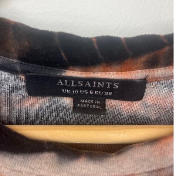 AllSaints Women’s Tie-Dye Velvet Velour Tank Size 6 - Picture 5 of 6
